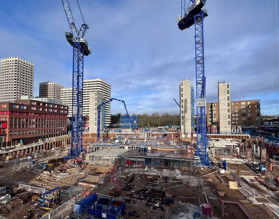 Cecil avenue cfa piled piling block wembley housing zone pile cap tower crane